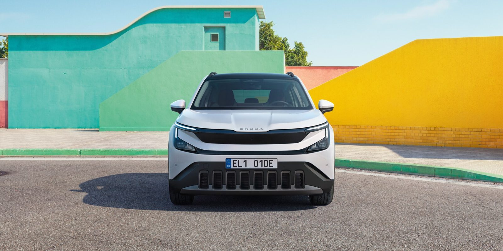 Škoda Epiq 2026 - exterior, front view, Europe / EV Query only market