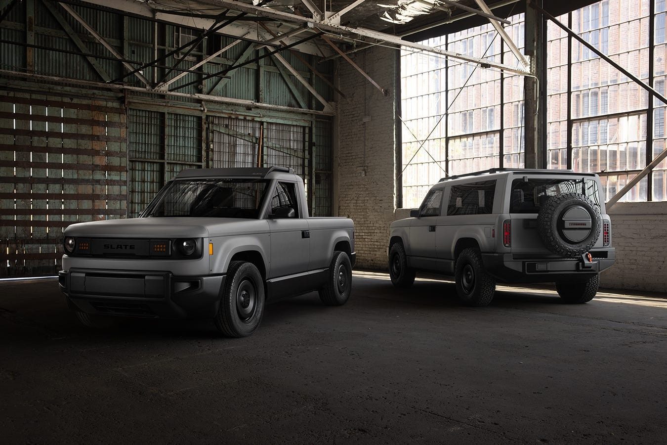Slate Truck 2026 - main model photo, exterior, front three-quarter view, us_reference market