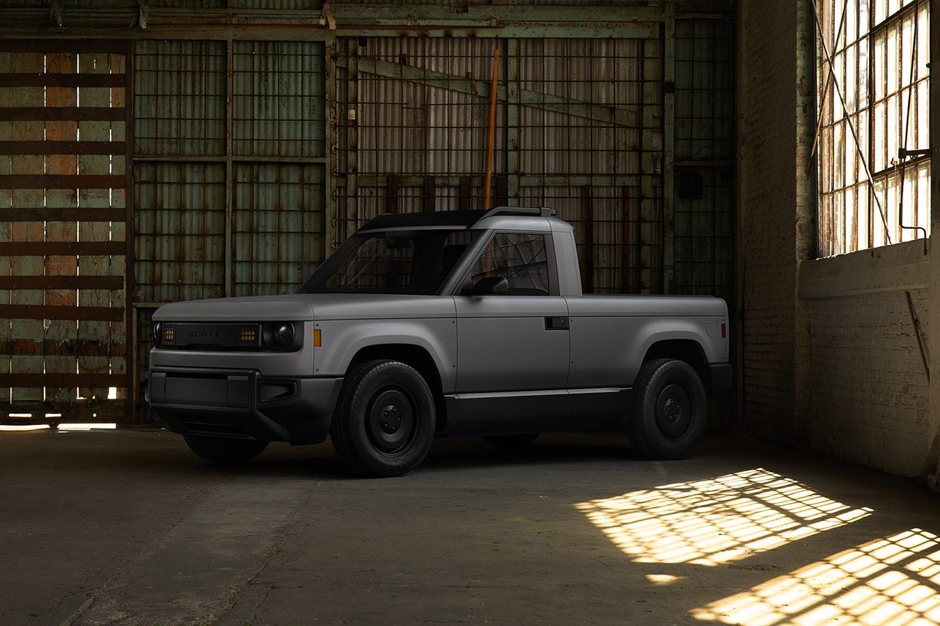 Slate Truck 2026 - exterior, front three-quarter view, us_reference market
