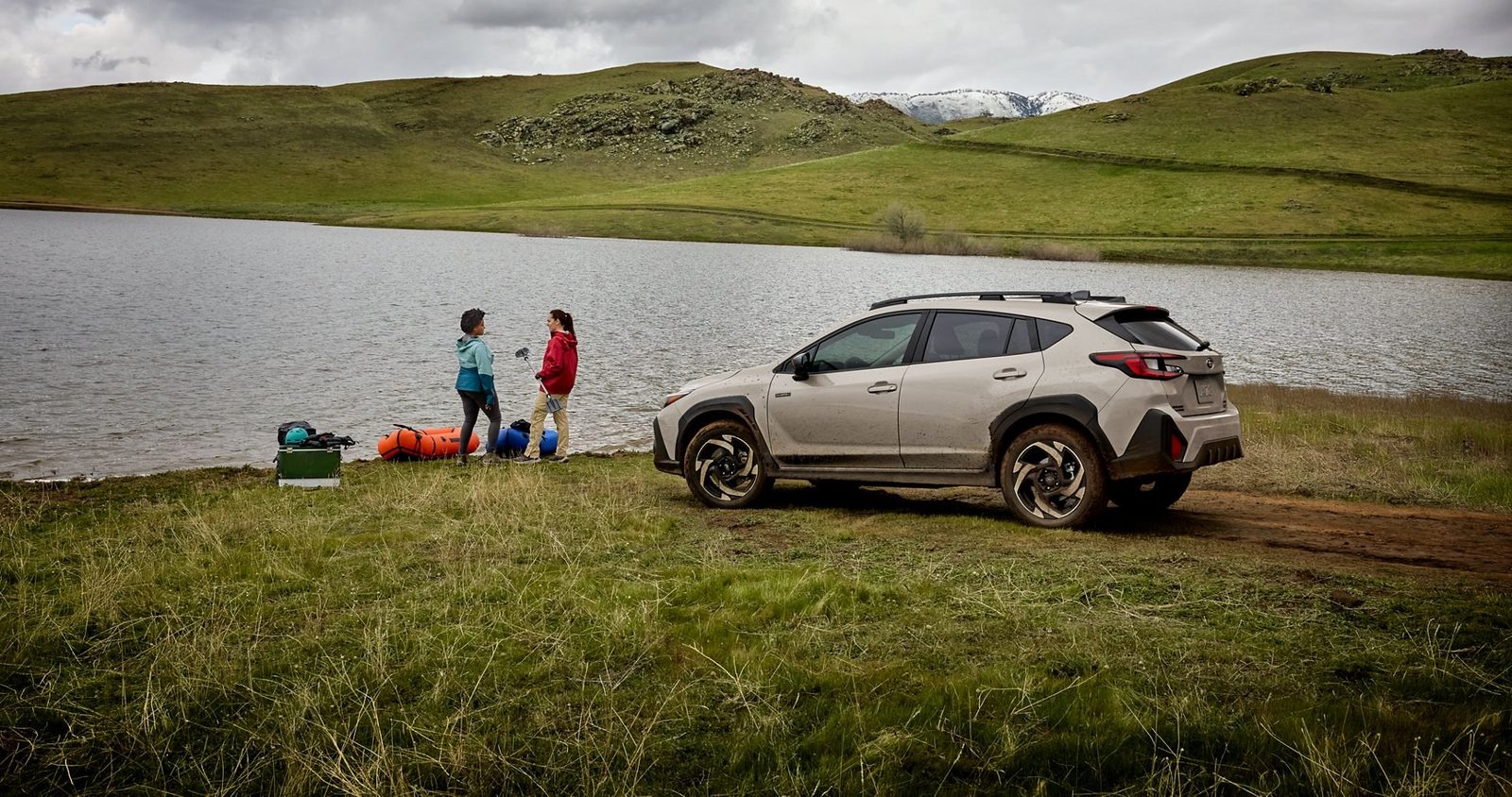 Subaru Crosstrek Hybrid 2026 - exterior, side profile lifestyle, US / EV Query only market