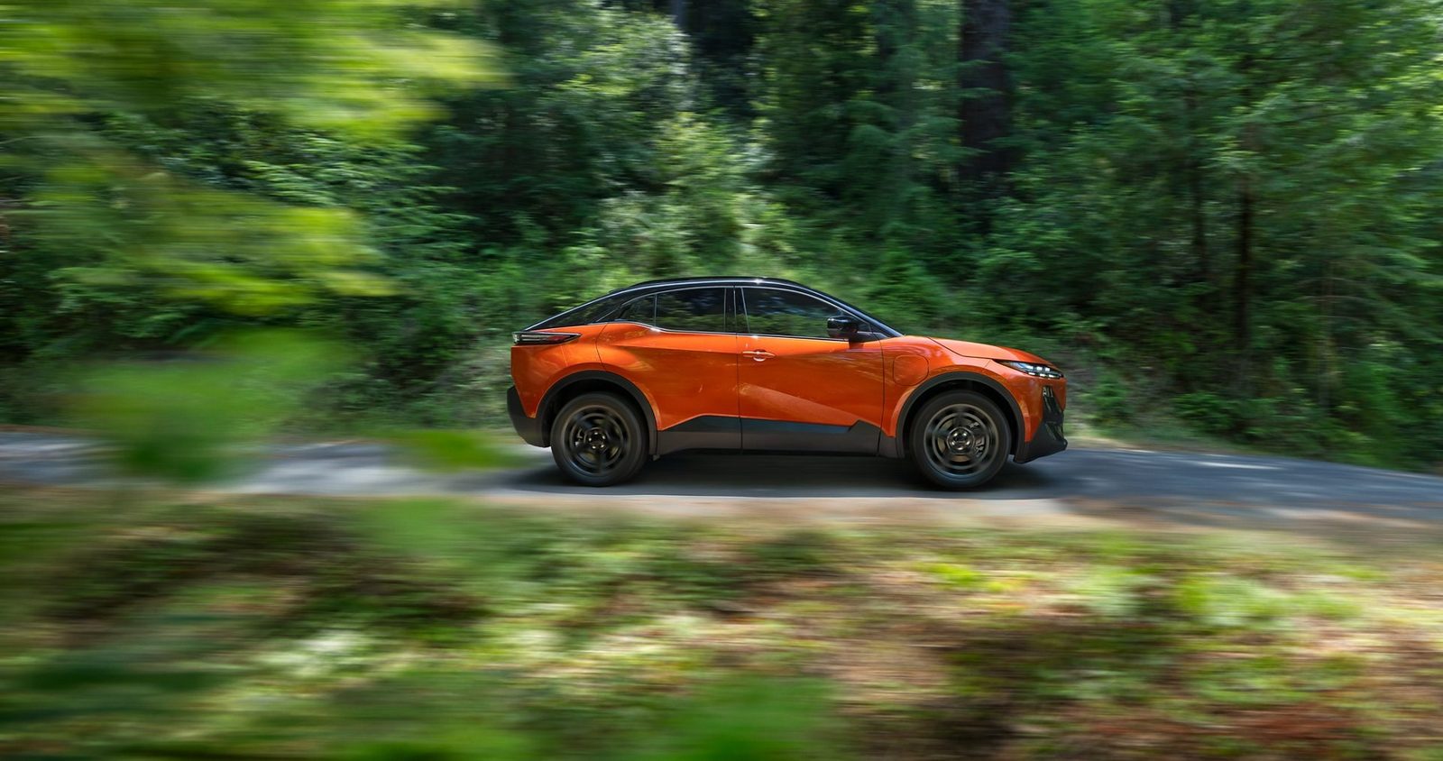 Subaru Uncharted EV 2026 - exterior, side profile driving, US / EV Query only market