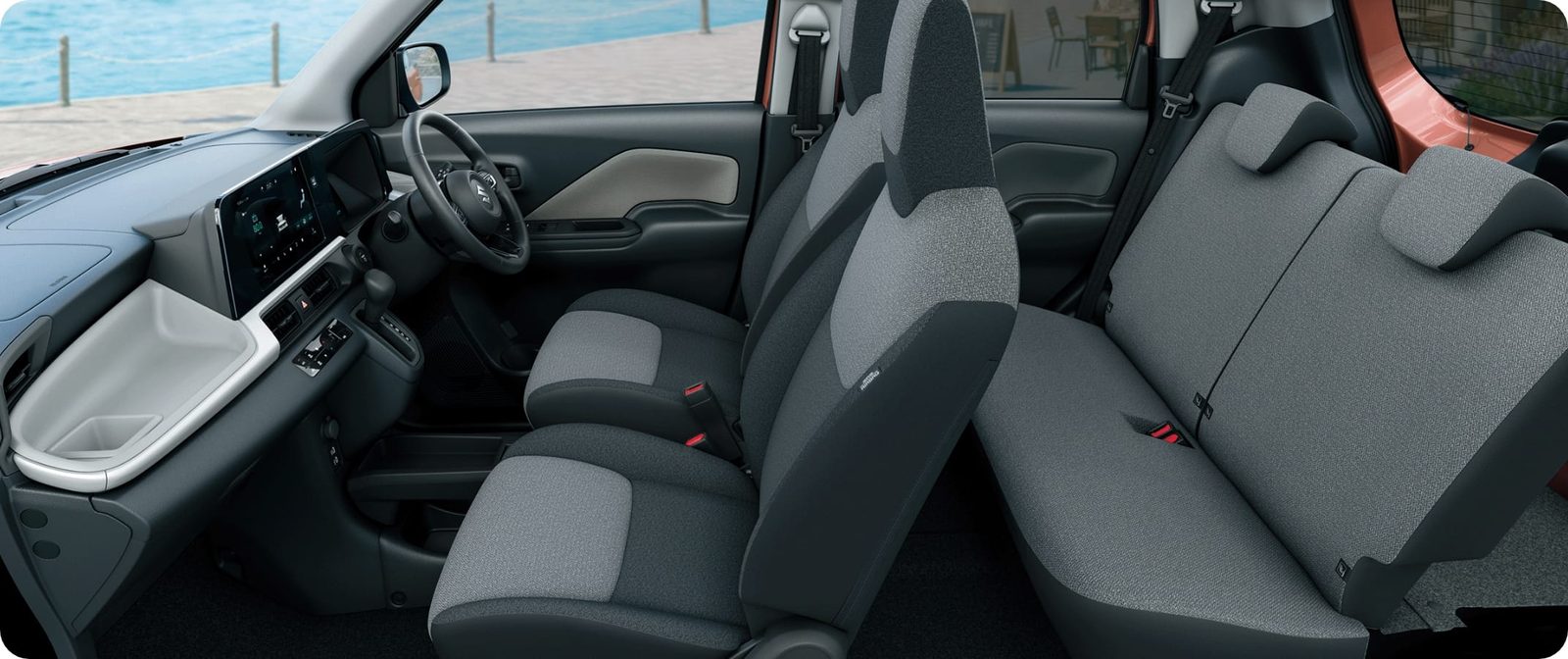 Suzuki e SKY Japan 2026 - interior, front and rear seats, Japan market