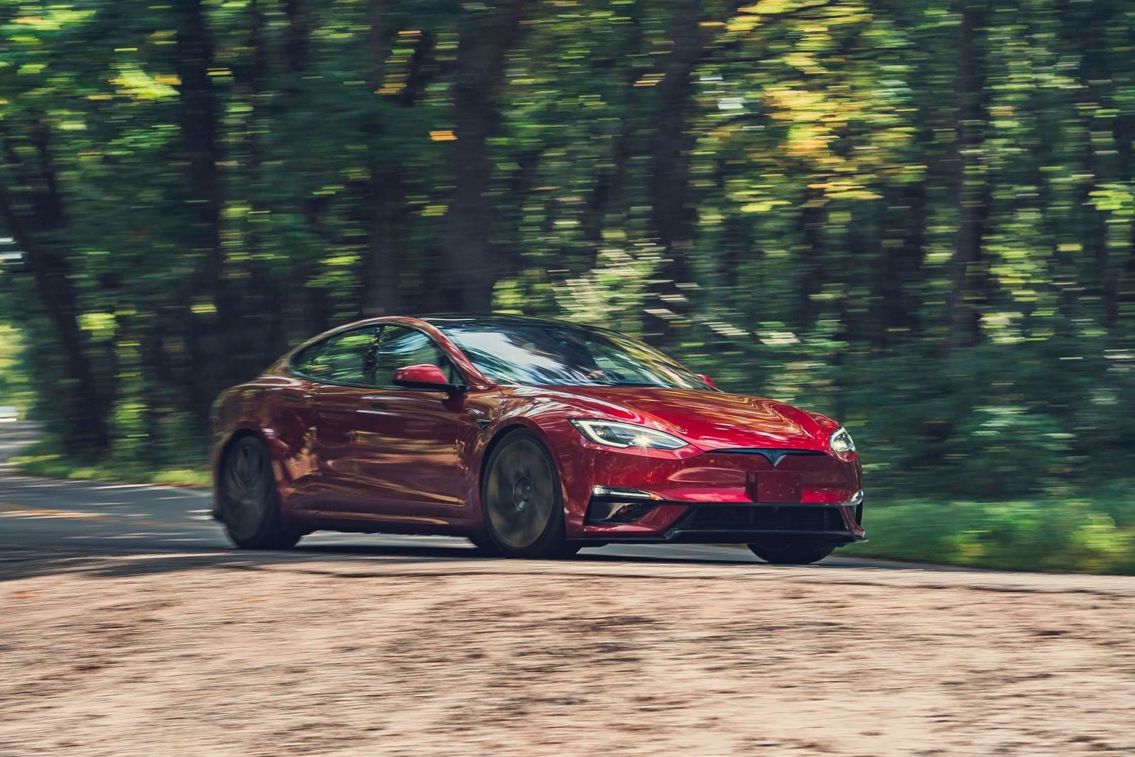 Tesla Model S US 2021 — экстерьер, front motion, рынок US