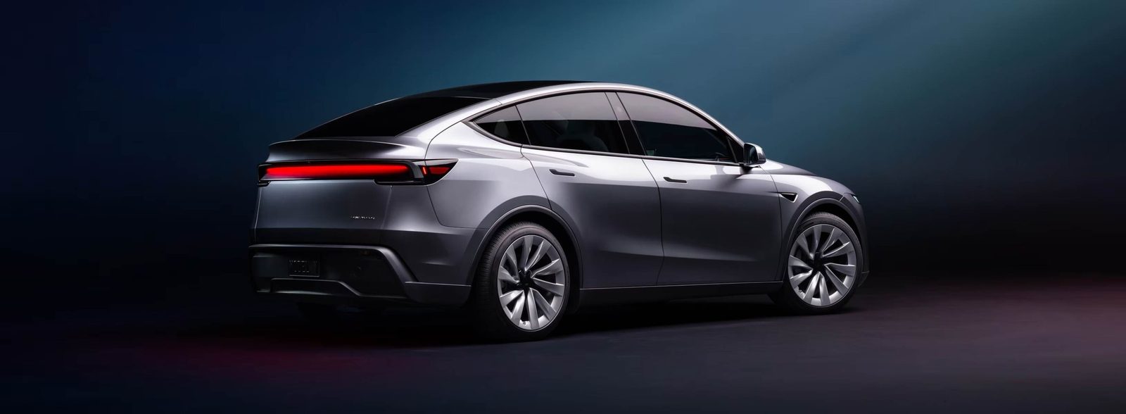 Tesla Model Y US 2025 — экстерьер, вид сзади 3/4, рынок US