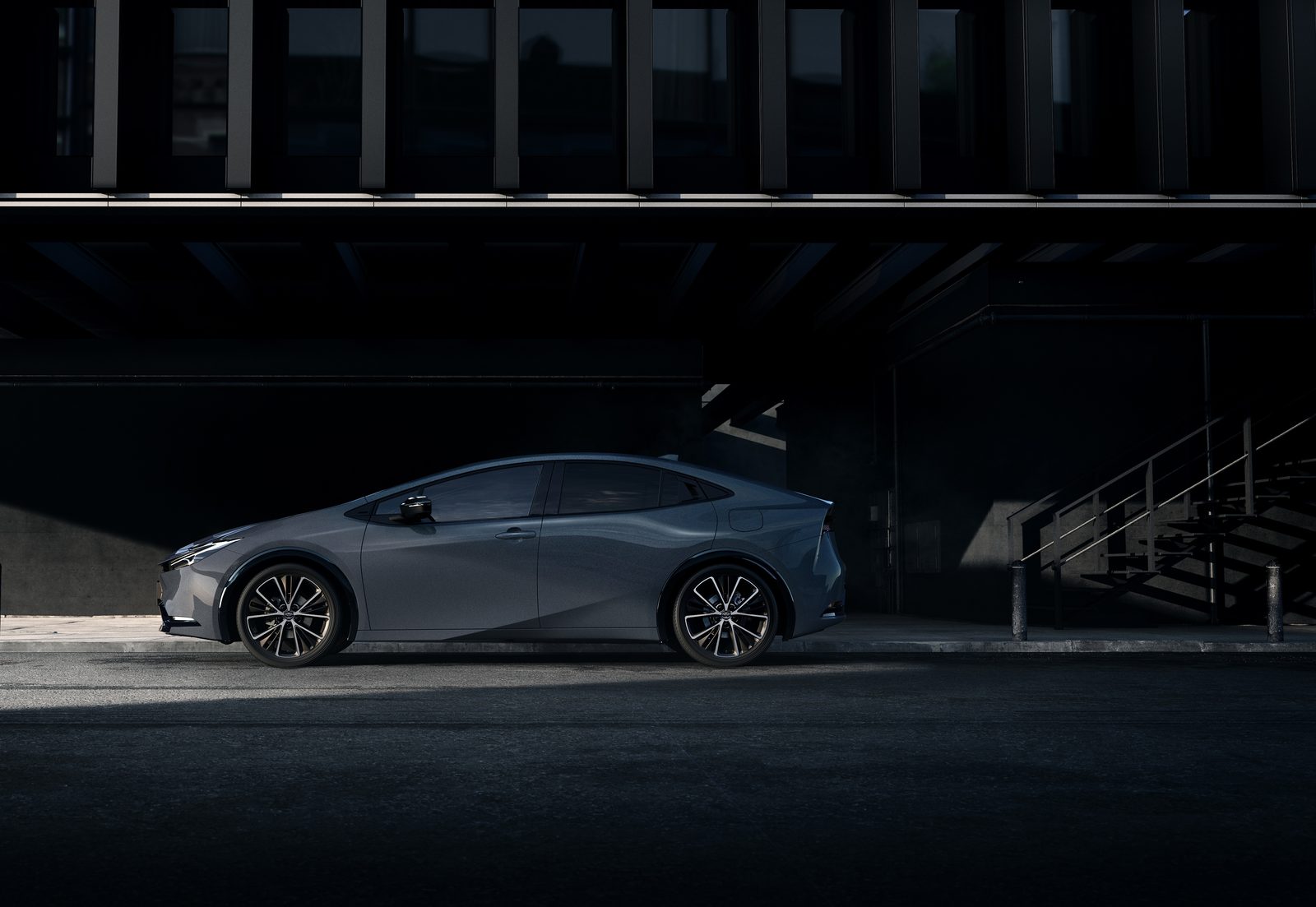 Toyota Prius Fifth Generation Hybrid 2023 - exterior, hero night, Japan / global HEV reference market