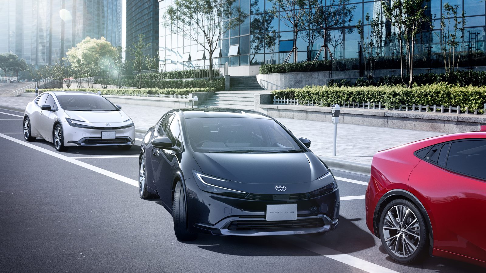 Toyota Prius Fifth Generation Hybrid 2023 - exterior, traffic lifestyle, Japan / global HEV reference market