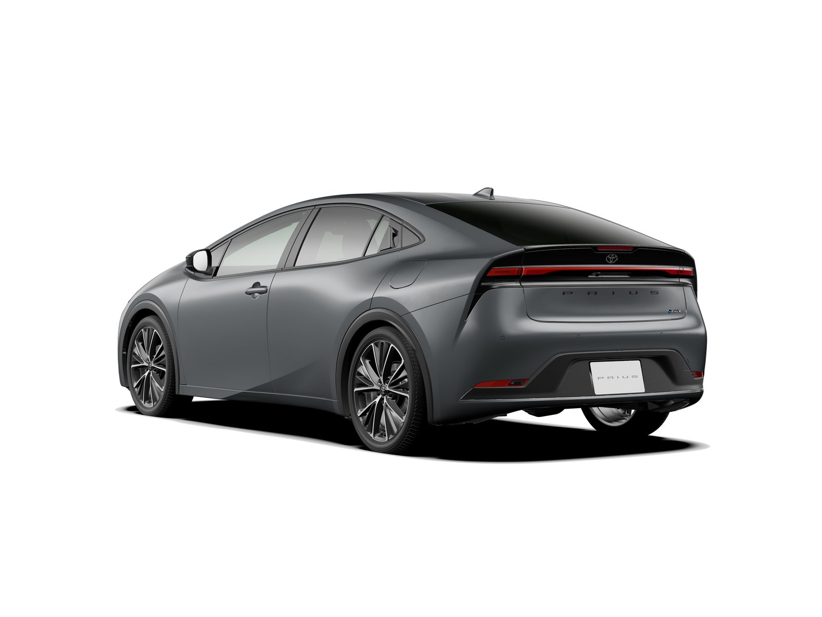 Toyota Prius Fifth Generation Hybrid 2023 - exterior, rear three quarter studio, Japan / global HEV reference market