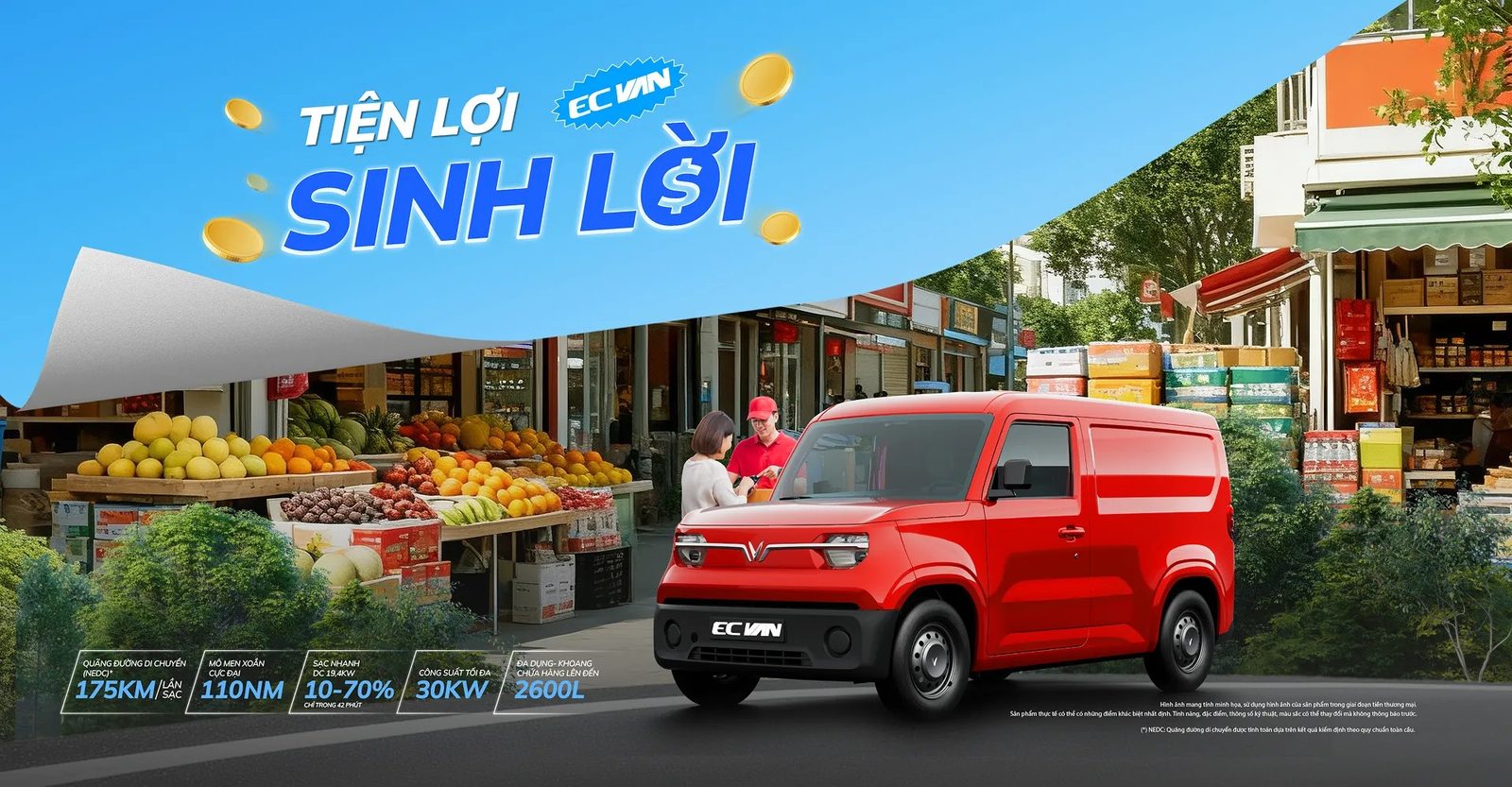 VinFast EC Van 2025 - exterior, front 3q commercial, Vietnam / global reference market