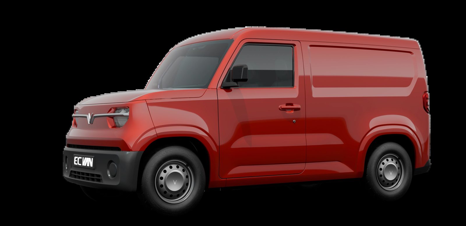 VinFast EC Van 2025 - exterior, front 3q red, Vietnam / global reference market