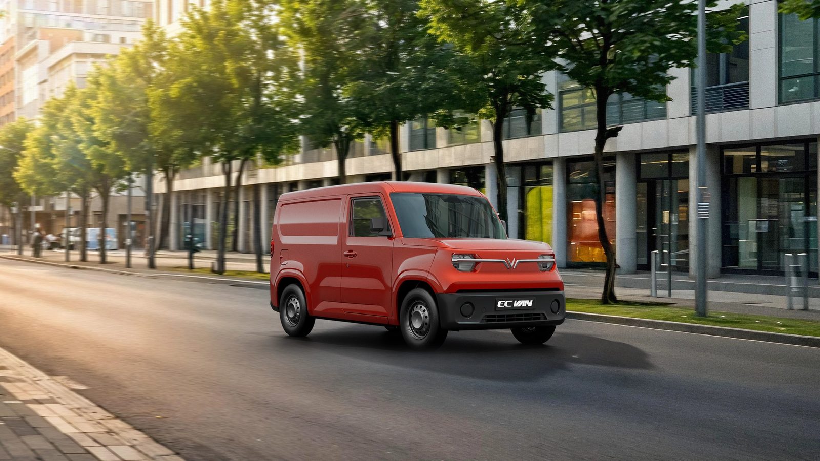 VinFast EC Van 2025 - exterior, driving, Vietnam / global reference market
