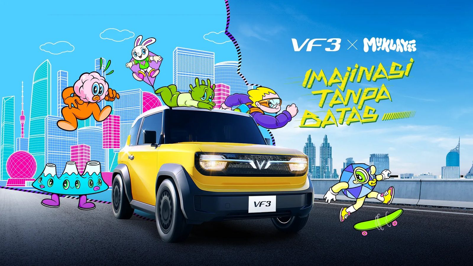VinFast VF 3 2024 - exterior, marketing front 3q, Indonesia / global reference market