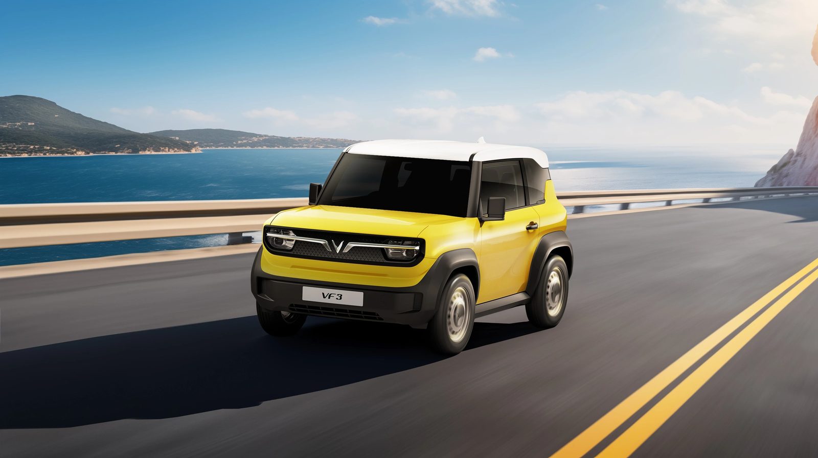 VinFast VF 3 2024 - exterior, front 3q motion, Indonesia / global reference market