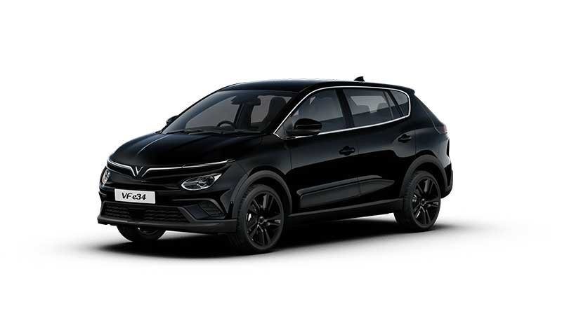 VinFast VF e34 2021 - exterior, front 3q black, Indonesia / global reference market