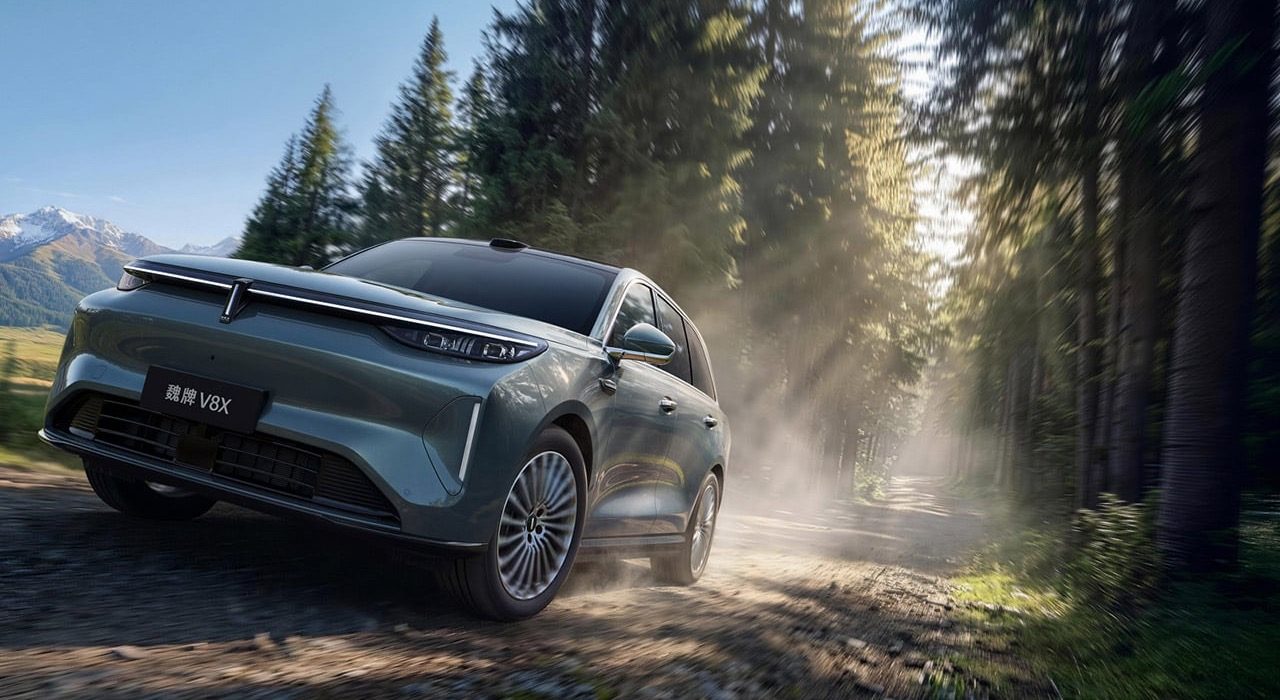 Wey V8X PHEV 2026 - exterior, front fascia detail, China pre-order reference market