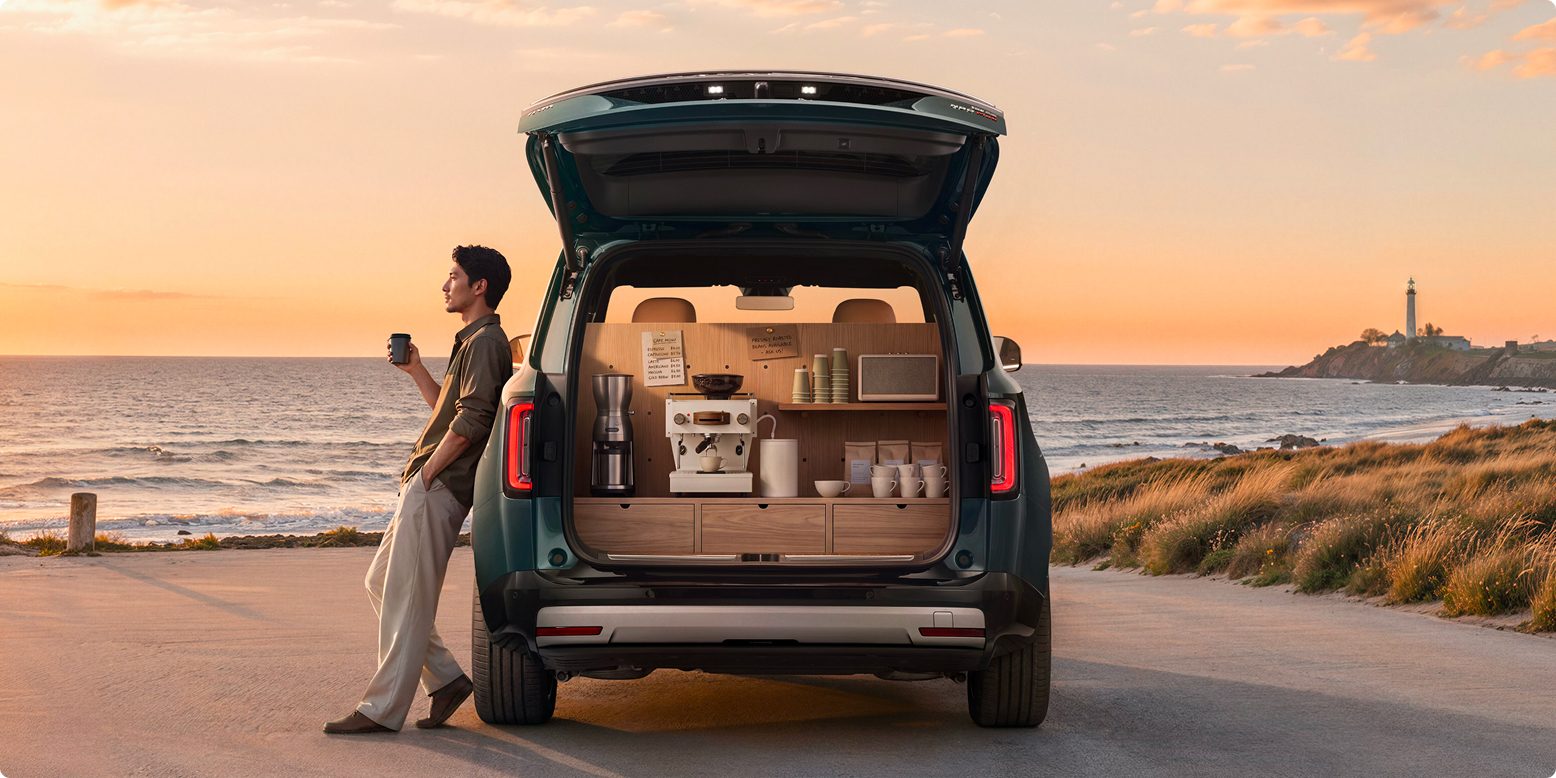 Xiaomi Sky Nomad N90 2026 - exterior, mobile coffee station, China pre-sale market